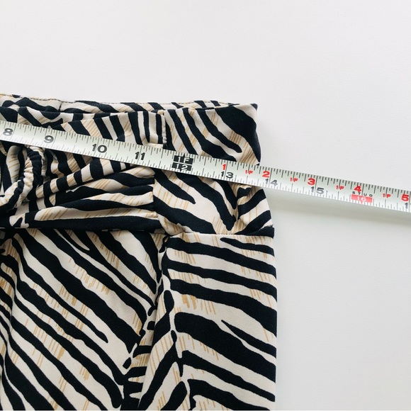 Robert Luis maxi skirt animal print tan, white and black, plastic ring belt sz.S - Picture 4 of 7